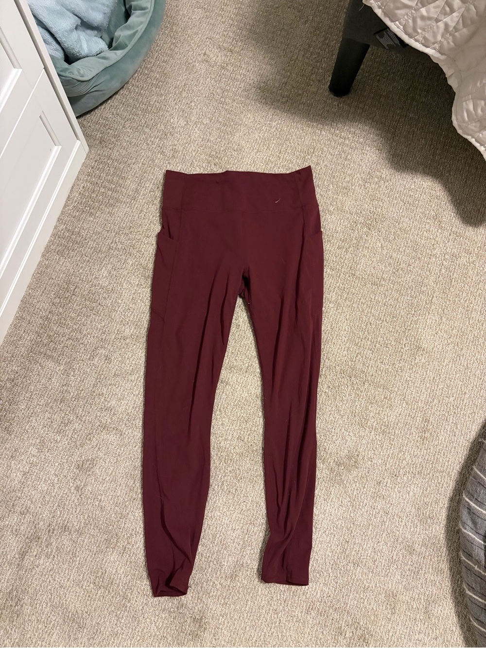 Fabletics Ladies Burgundy High-Waist Leggings